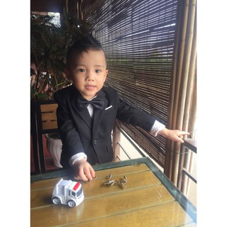 Bộ vest bé trai màu đen