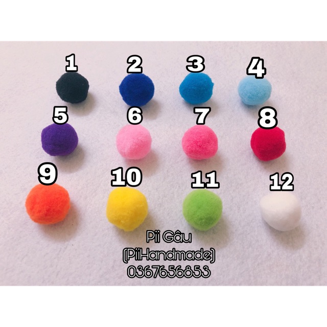 POM POM TRANG TRÍ NHIỀU MÀU 25mm