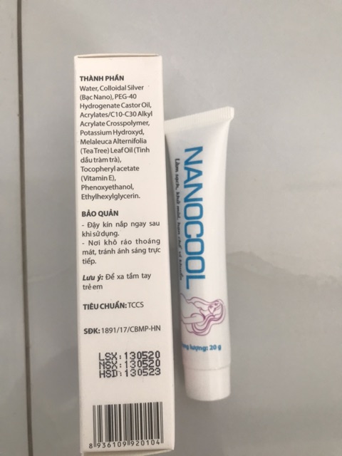 Gel bôi nấm ngứa phụ khoa  Nanocool