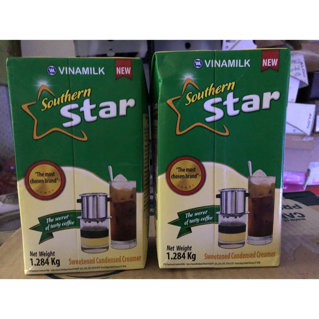 Sữa Kem đặc có đường Ngôi sao Phương Nam xanh lá hộp giấy