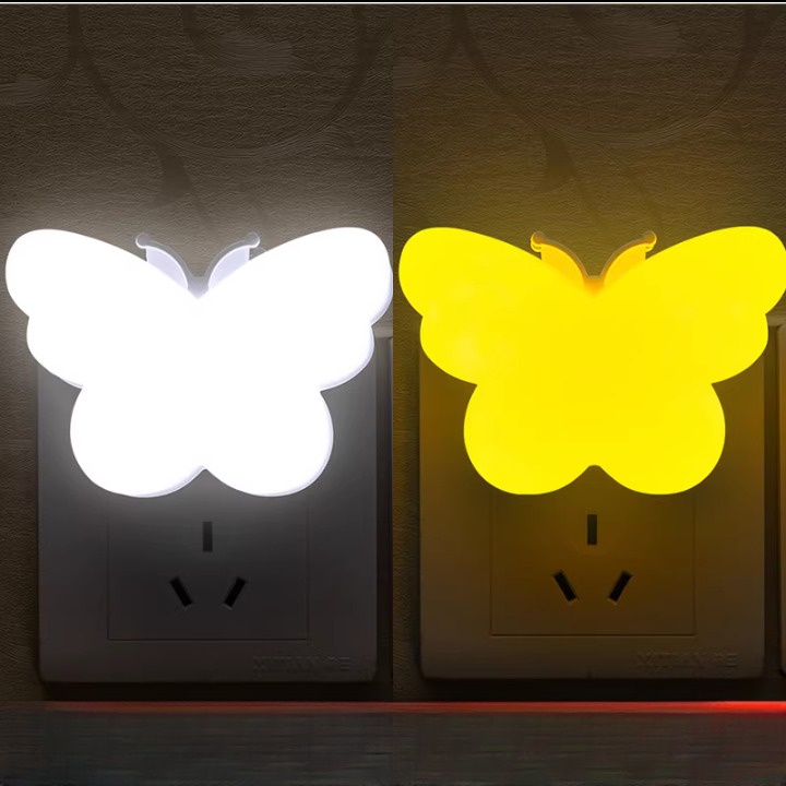 Đèn ngủ cảm ứng ánh sáng tiết kiệm điện năng, bóng ngủ nhiều hình cute decor phòng