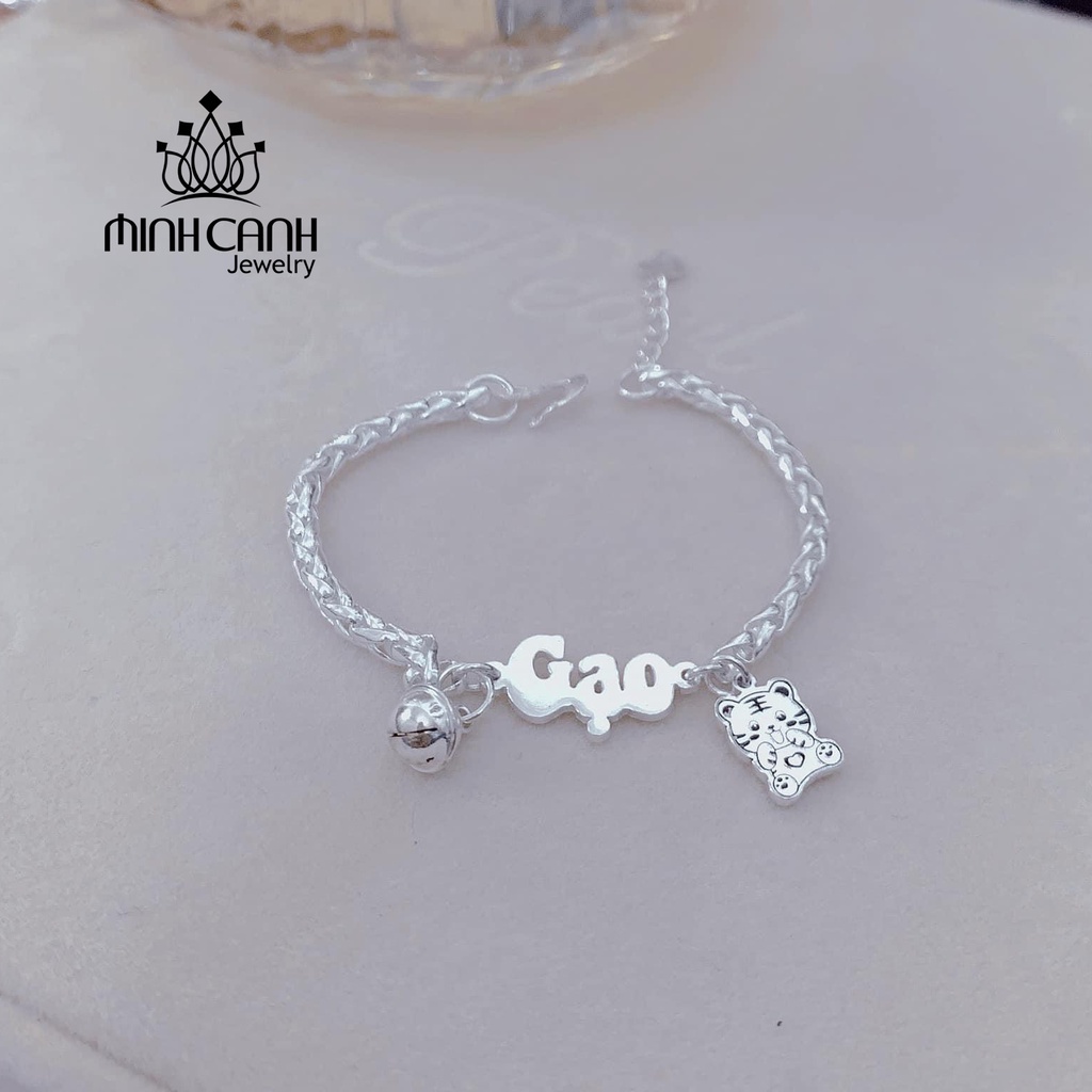 Lắc Bạc Dây Tròn Khắc Tên Mix Charm Con Giáp Cho Bé Minh Canh Jewelry