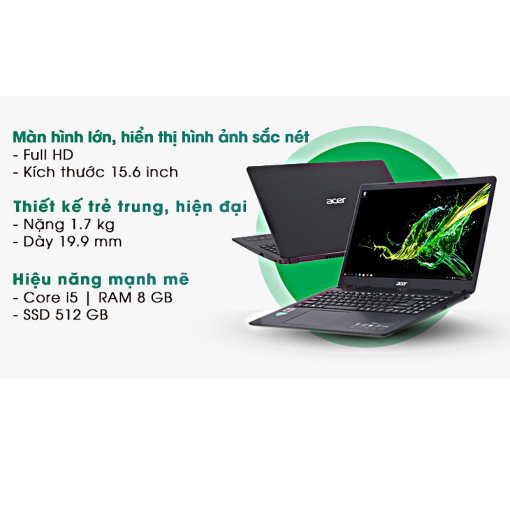 Laptop Acer Aspire 3 A315-56-58EG (Core™ i5-1035G1 + 15.6 inch FHD)