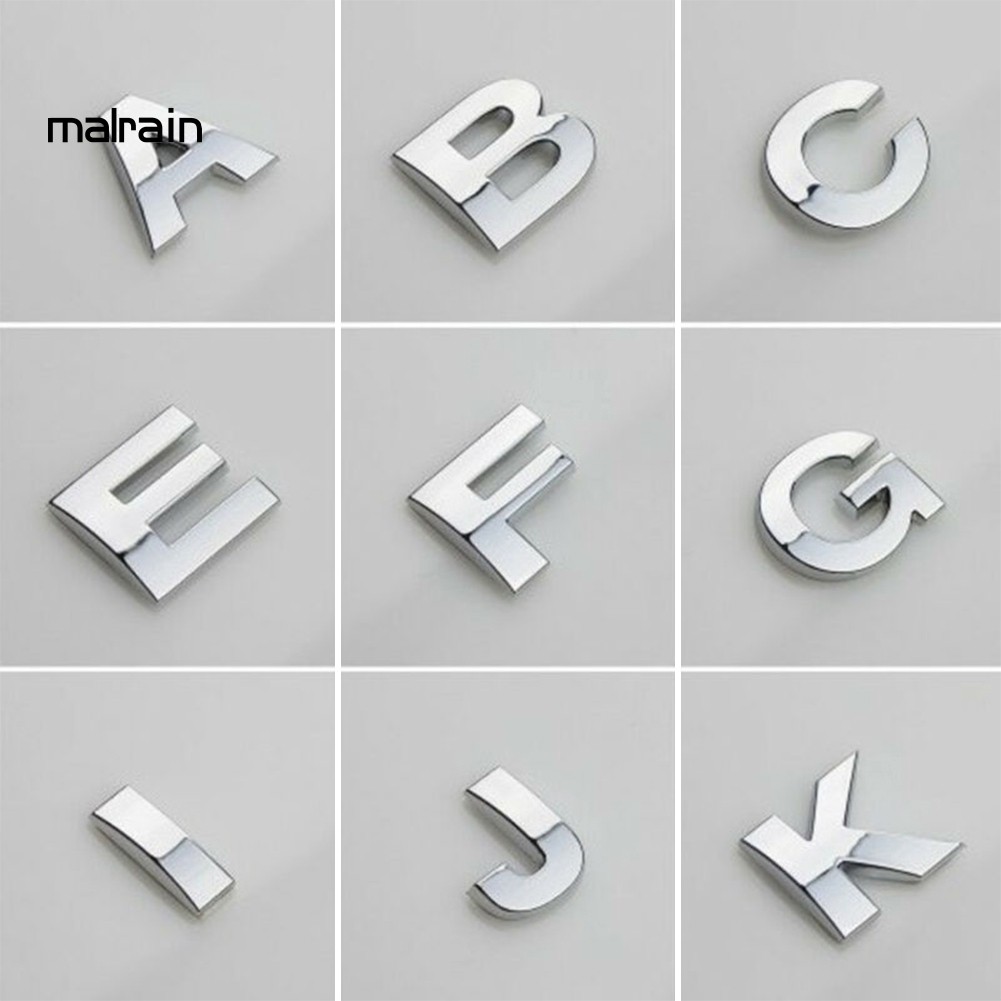 Miếng Dán Chữ Số Trang Trí Xe Hơi