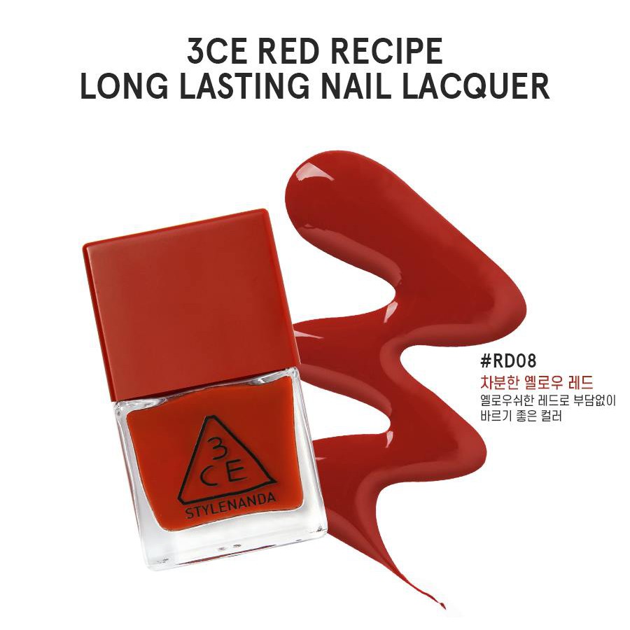 Sơn móng tay 3CE Red Recipe Long Lasting màu đỏ