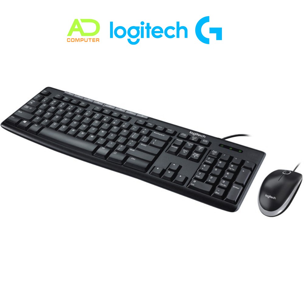 Bộ bàn phím và chuột có dây Logitech MK200