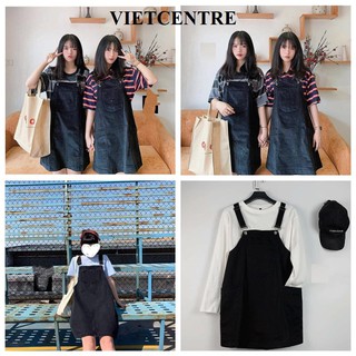 Váy Yếm Jean Bò Túi Ngực Xinh Xắn - VIETCEN