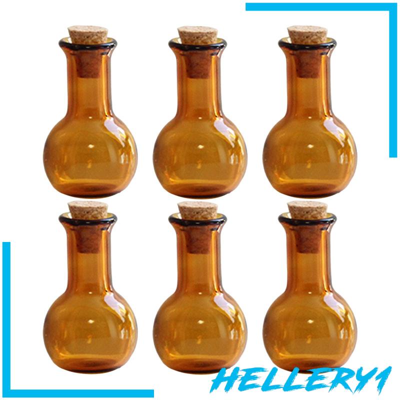 [Hellery1] Set 6 Bình Thủy Tinh Mini Có Nút Bần