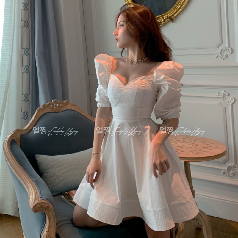 Đầm dáng xòe cúp ngực mini tay ngắn Emilyshop