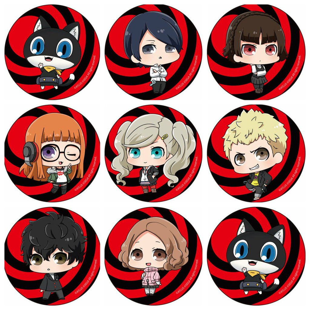 Huy hiệu cài áo IN HÌNH Persona 5 game chibi dễ thương tiện lợi m01