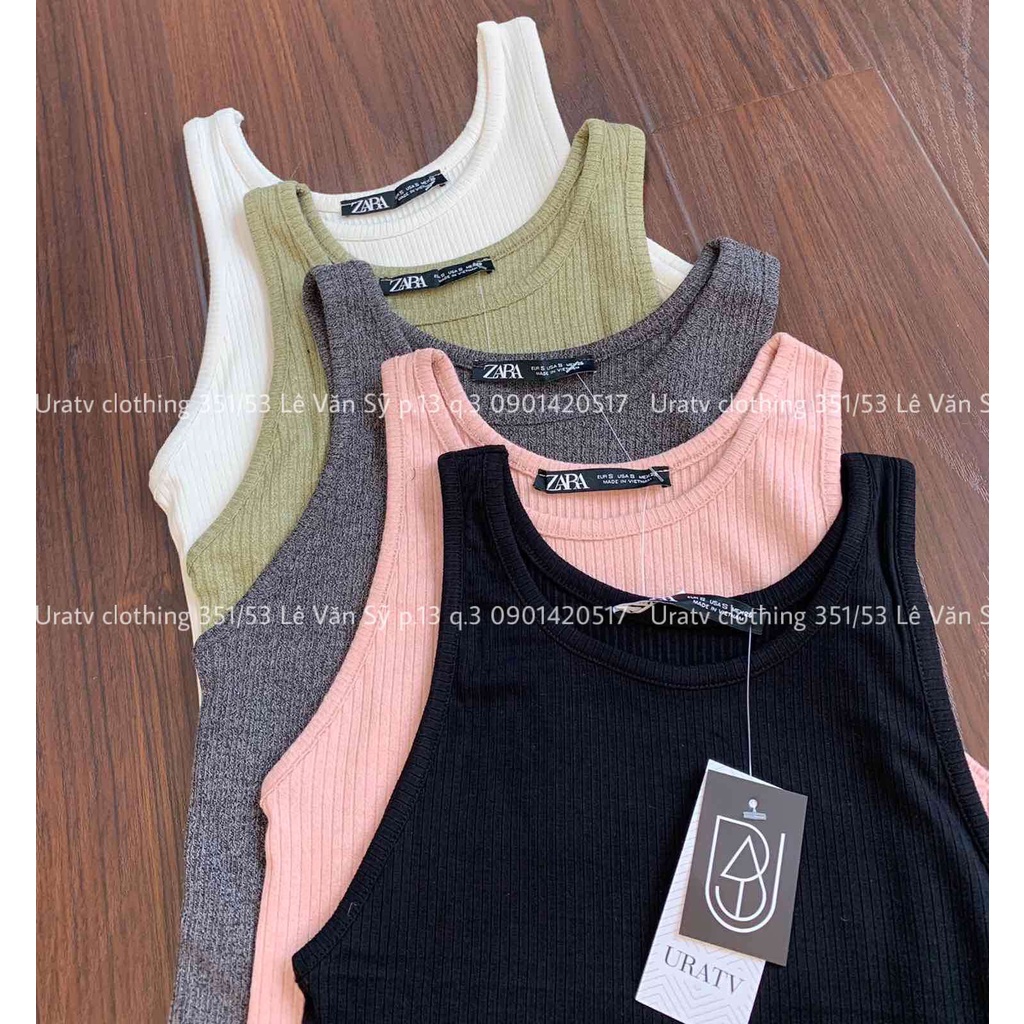 [ẢNH THẬT-CÓ SẴN] Áo crop tanktop dệt kim ZR