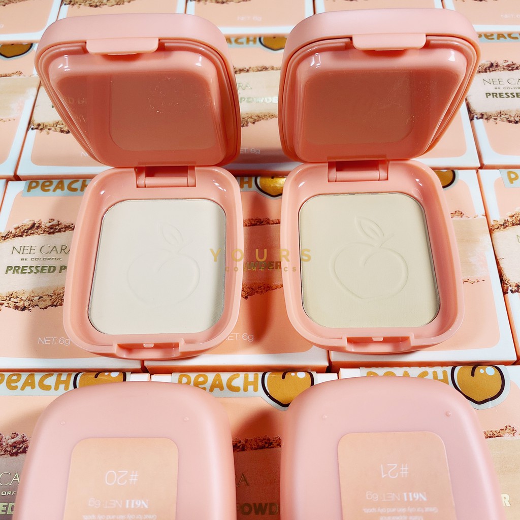 [Auth Thái] Phấn Phủ Kiềm Dầu Nee Cara Dạng Bột Tông Sáng Peach Pressed Powder N611 No.20 - Phấn Phủ Kiềm Dầu Thái Lan