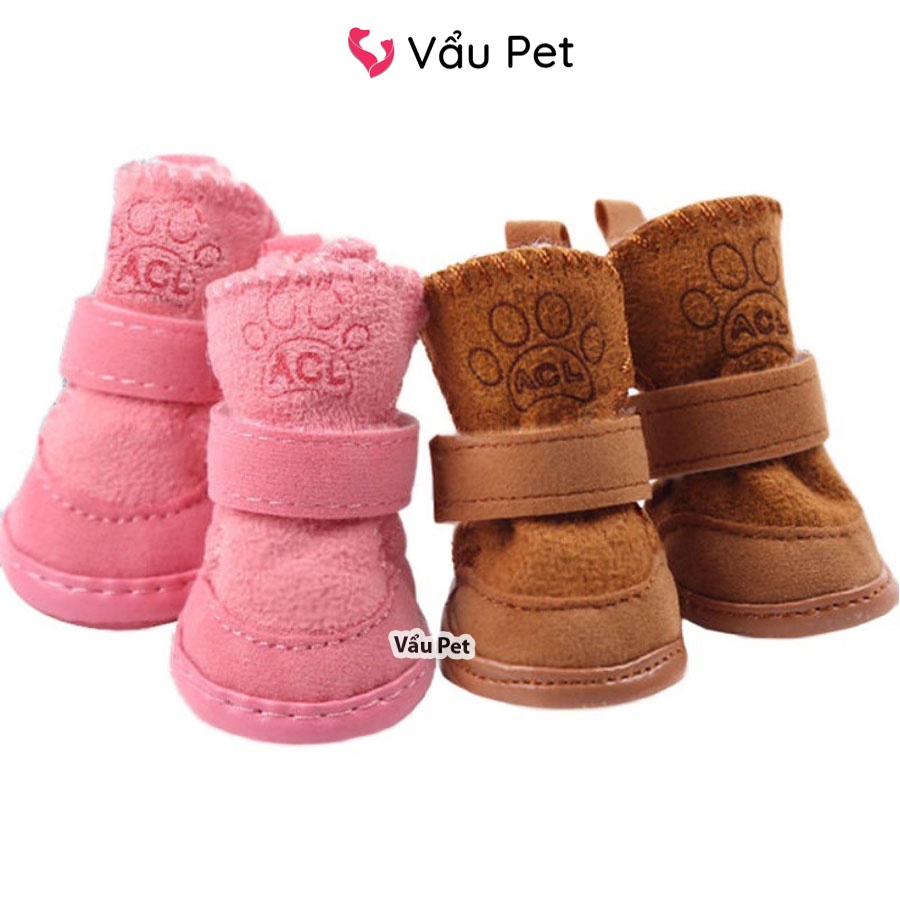 Giày cho chó lót bông ấm áp - Giày cho chó mèo Vẩu Pet Shop