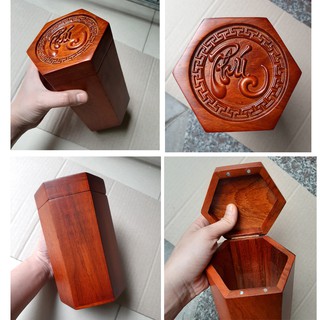 Hộp đựng chè Gỗ chữ Phúc sang trọng