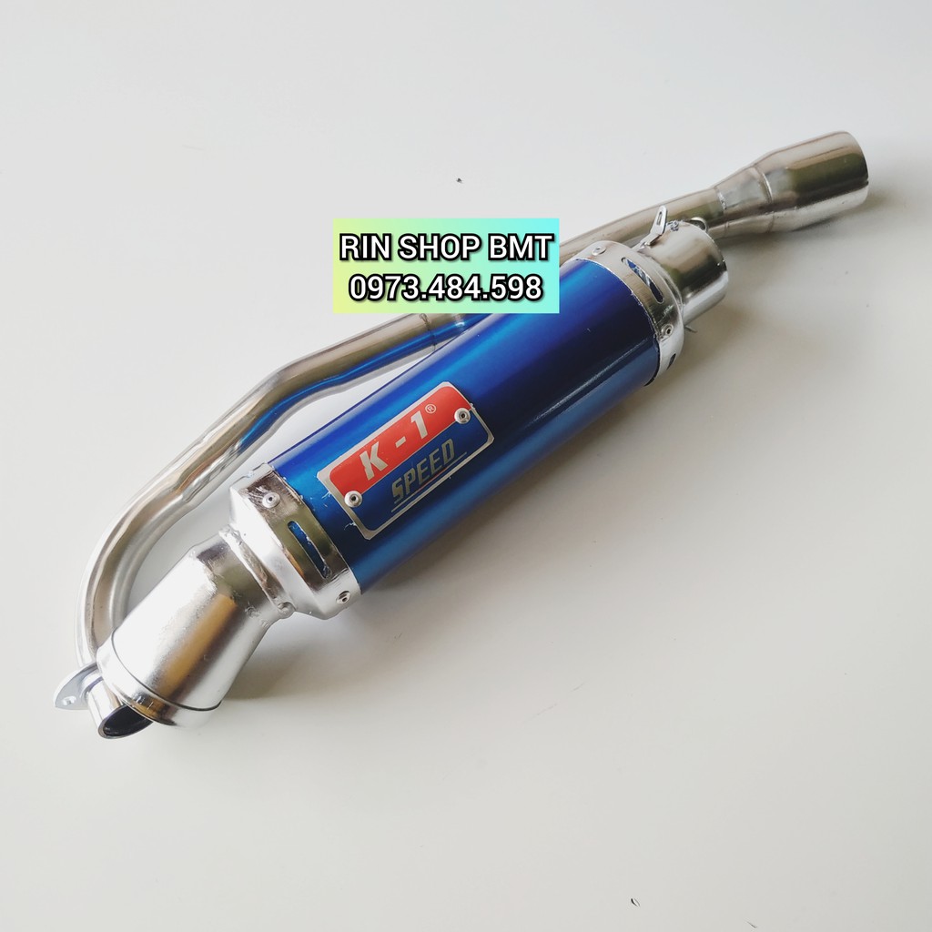 Pô K1 xanh độ Wave Cub lắp lên xe như zin không cần chế