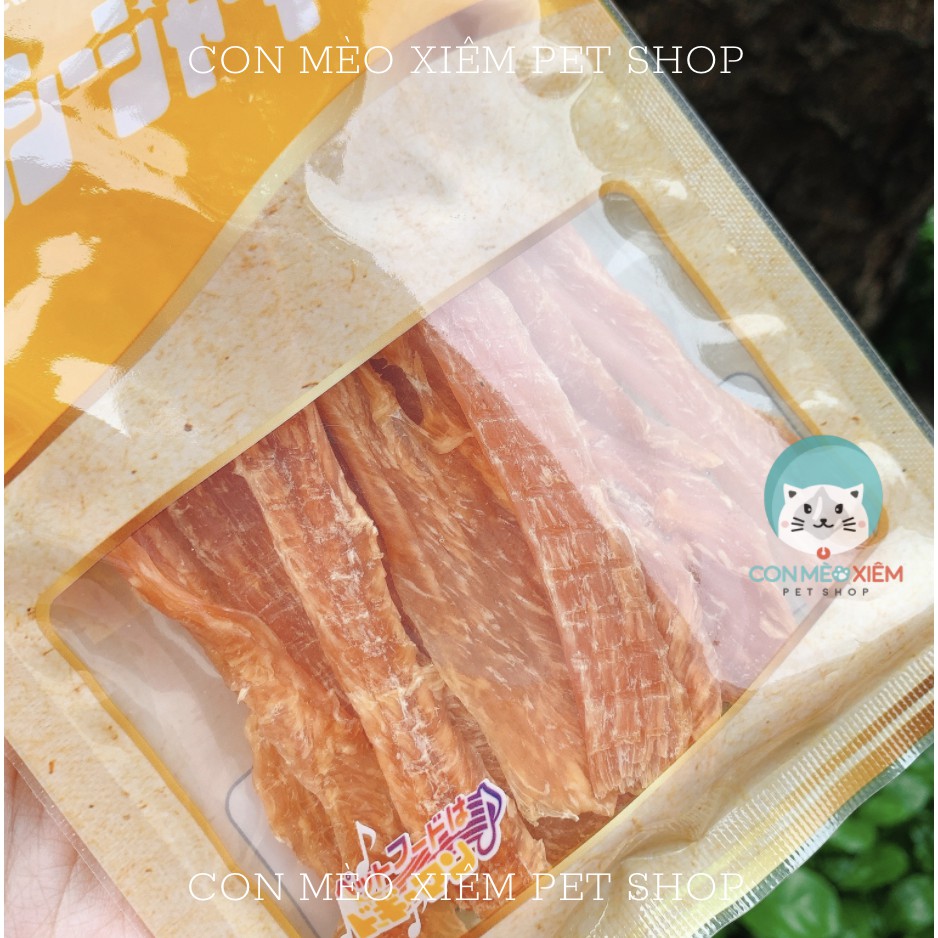 Gà sấy cho chó mèo Doggyman 70g dạng thanh que gặm, thức ăn snack cho cún Con Mèo Xiêm