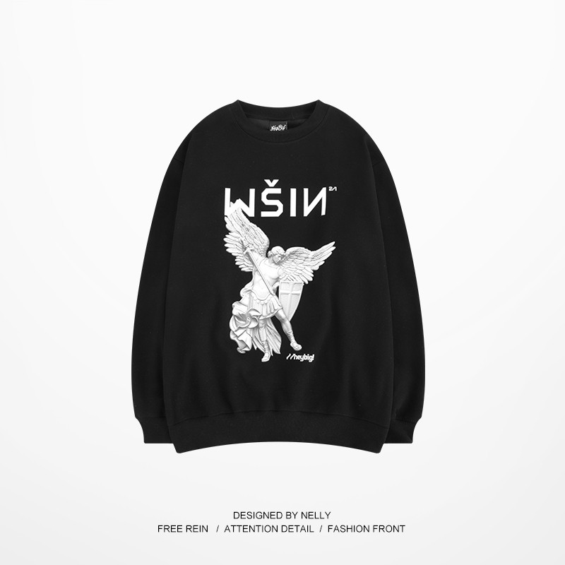 [NY1088] Áo sweater lót lông in hình "Bức Tượng" áo len (NELLY)