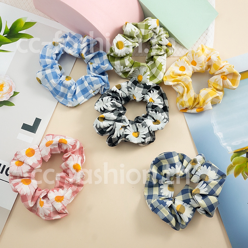 Dây Buộc Tóc Co Giãn Đính Hoa Cúc Thời Trang Hàn Quốc