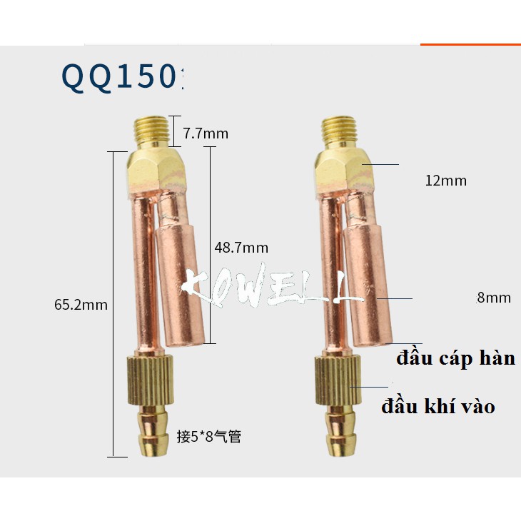 Đầu chế dây hàn Tig QQ150 cáp rời