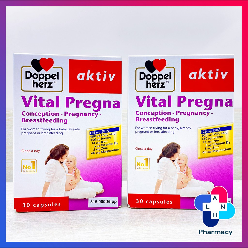 Vital Pregna [Hàng nhập khẩu Đức] - Vitamin cho mẹ bầu Doppel Herz akiv.