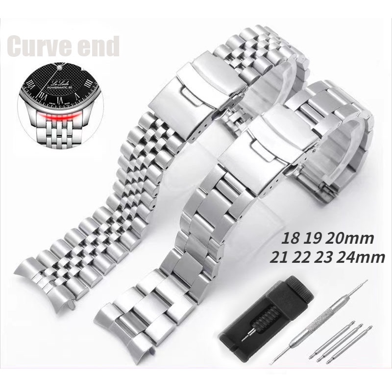 SEIKO Dây Đeo Đồng Hồ Dạng Cong Bằng Thép Không Gỉ 316L Srx009 Series 18 19 20 21 22 23 24mm
