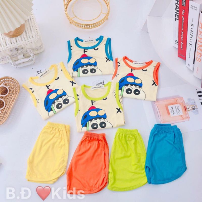 Bộ thun lạnh sát nách hình cậu bé Shin