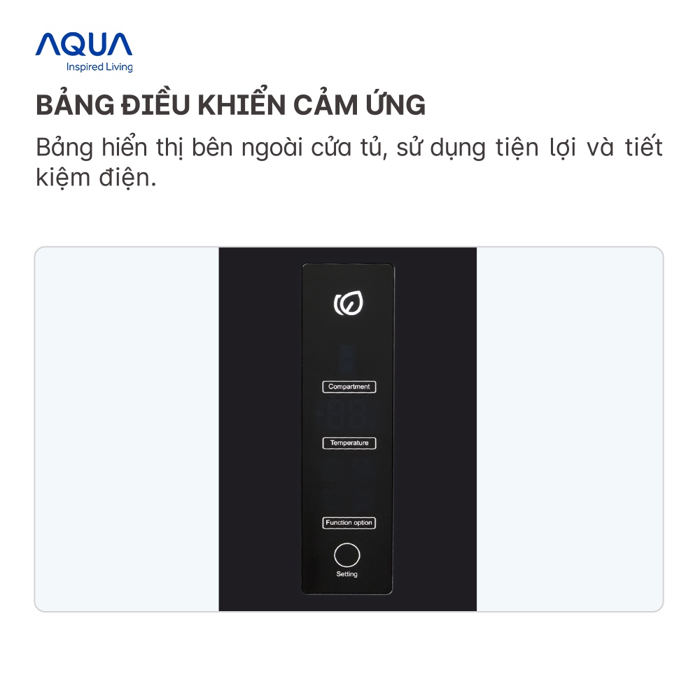 Freeship Toàn Quốc - Tủ lạnh ngăn đông dưới Aqua 292 Lít AQR-IG338EB