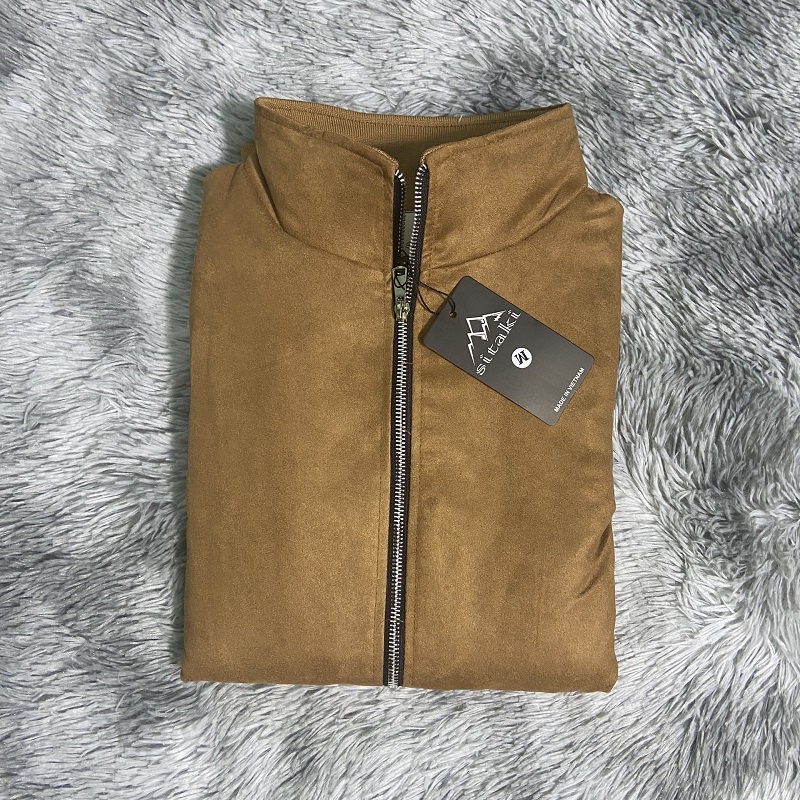 Áo khoác nam da lộn lót lông body SGG1045