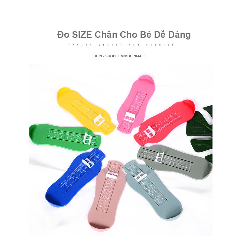 Dụng cụ đo chân, thước đo chân, size giày  cho bé từ 0 - 8 tuổi chuẩn size