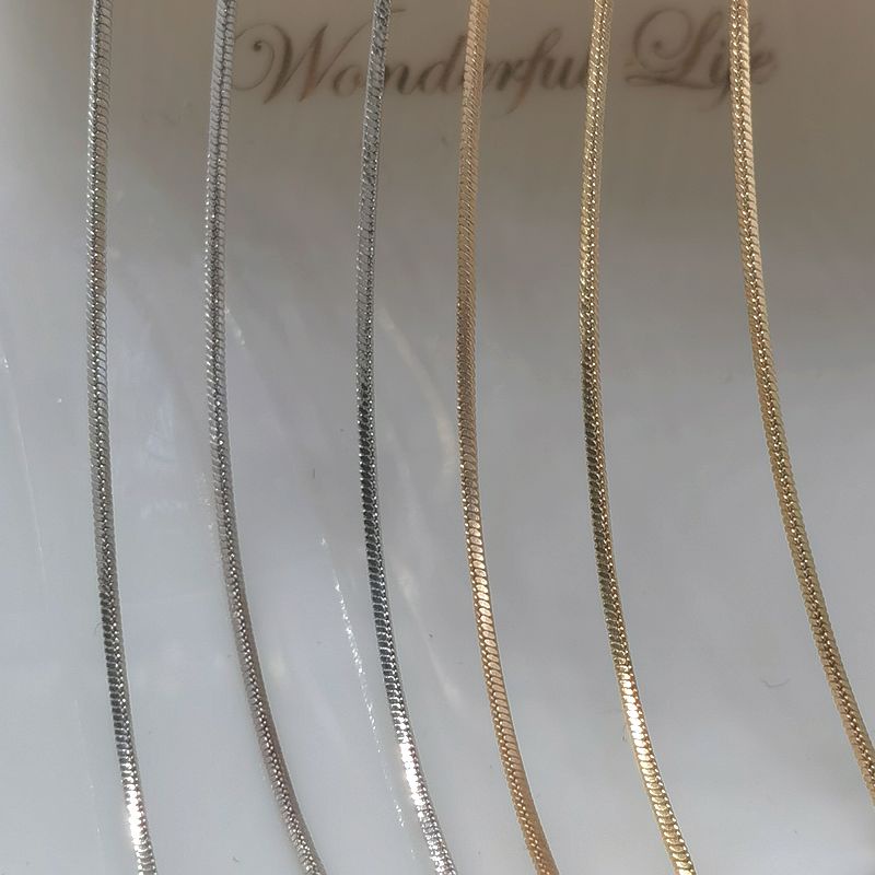 Dây Chuyền Đồng Mạ Vàng/Bạc 1m Đính Vỏ Sò Hình Vuông Tự Làm Trang Sức Đơn Giản