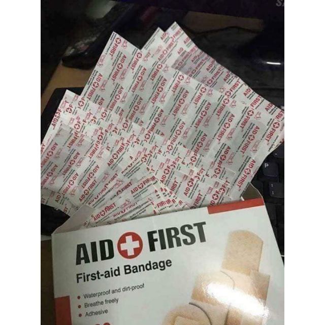 HỘP 100 MIẾNG BĂNG DÁN  AID FIRST NHIỀU KÍCH THƯỚC