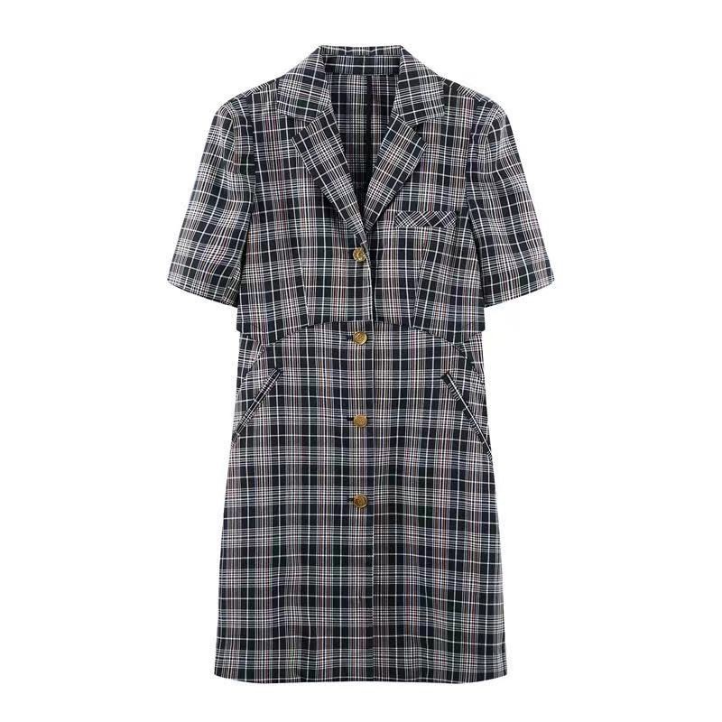 Váy kẻ Peace Bird