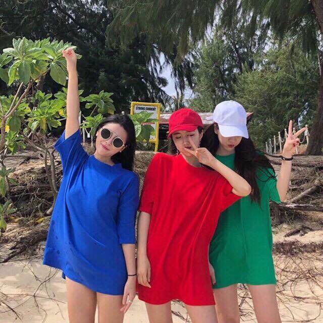 [ xả kho ] HS Áo thun trơn thụng nhiều màu