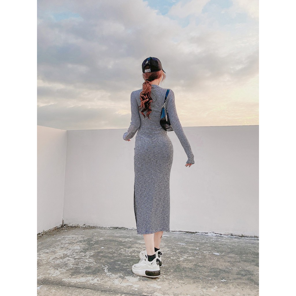 Đầm body Tay Dài Xẻ Bên - YD186290 | BigBuy360 - bigbuy360.vn
