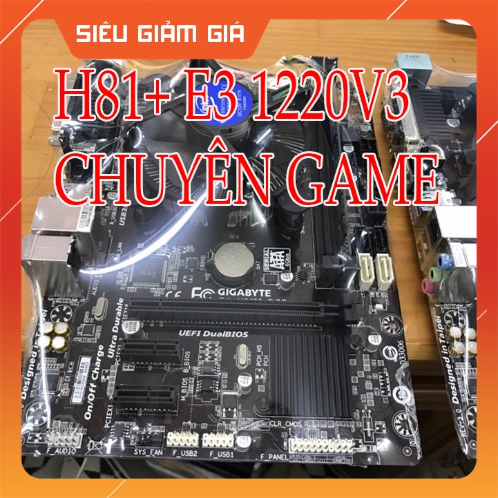 [COMBO] Main H81+ CPU E3 1220v3 E3 1271v3 + Ram 8g + Tặng FAN BOX