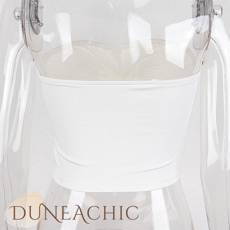 DUNEA Áo Ống Màu Trơn Trễ Vai Thiết Kế Quyến Rũ Cho Nữ