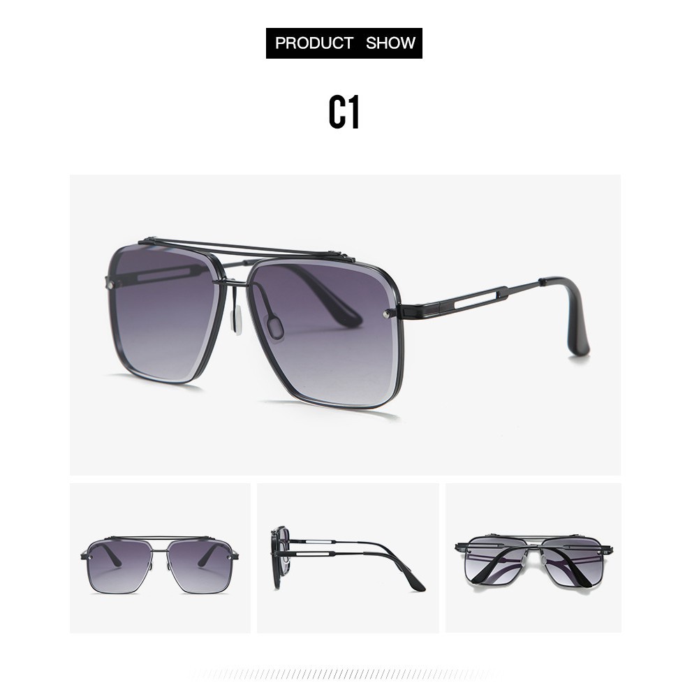 Kính Mát Gọng Vuông Viền Kim Loại Chất Lượng Cao Thời Trang Cho Nam If1P | BigBuy360 - bigbuy360.vn