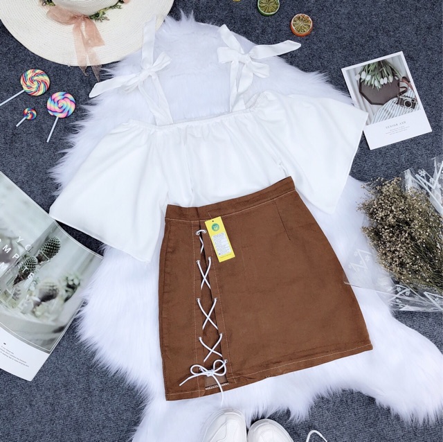 Chân váy đan dây thời trang quyến rũ | BigBuy360 - bigbuy360.vn