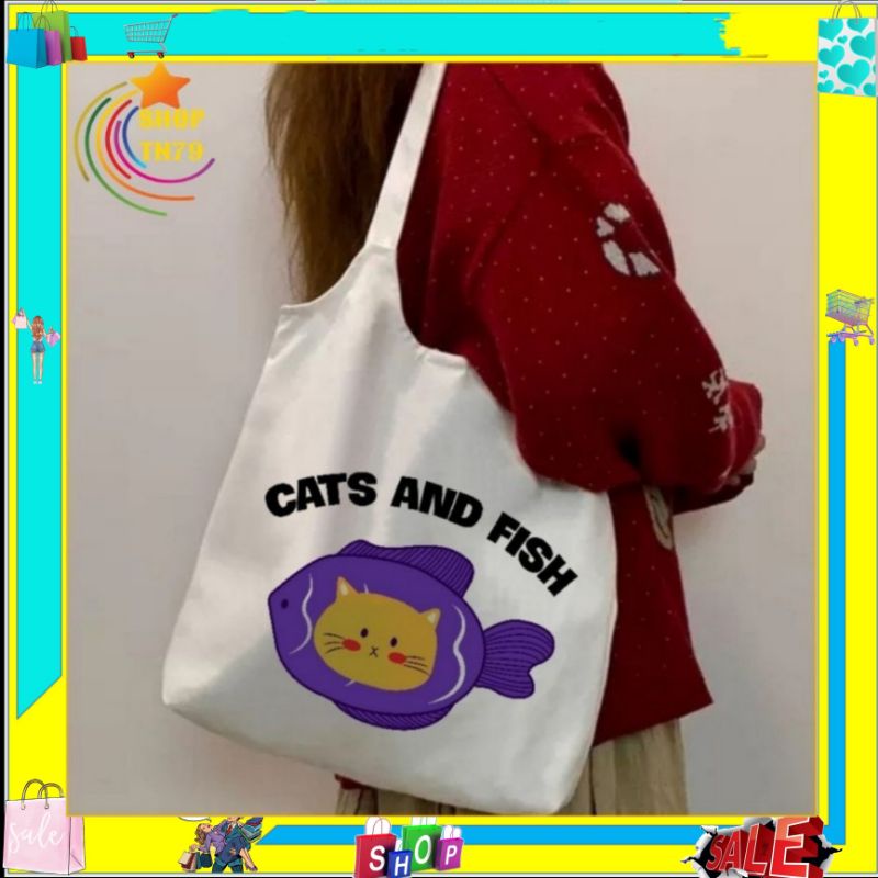 Túi tote vải canvas nữ size to túi xách thời trang phong cách Hàn Quốc giá rẻ đi học SHOP TN79-T02