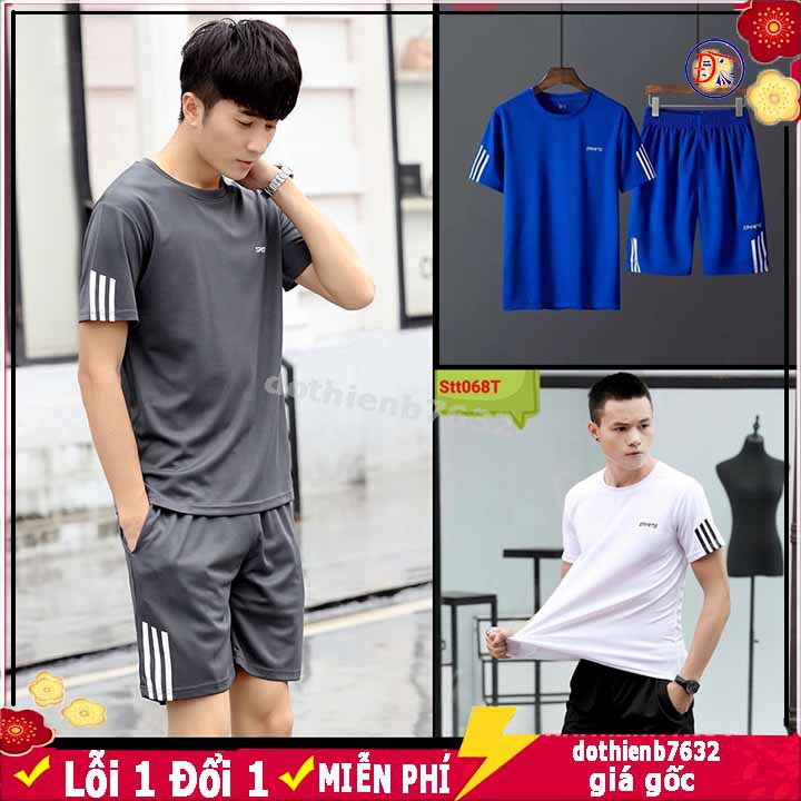 SÉT ĐỒ THỂ THAO NAM ⚡️ SIÊU MẪU ⚡️ BỘ ĐÙI QUẦN ÁO MĂC NHÀ IN SPORTS PHỐI TAY SỌC PHONG CÁCH