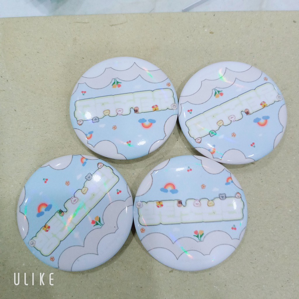 10 Phôi huy hiệu 5.8cm mặt lưng nhựa - ghim gài cố định