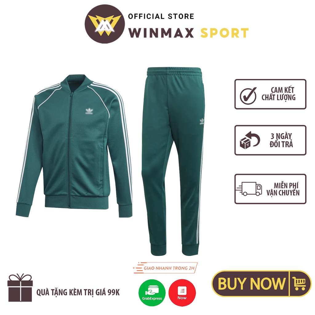 Bộ Quần Áo Thể Thao Nam Thu Đông, Bộ Quần Áo 3 Sọc Nam Nữ Unisex DAS Green Cao Cấp Lót Nhung, WinMax Sport