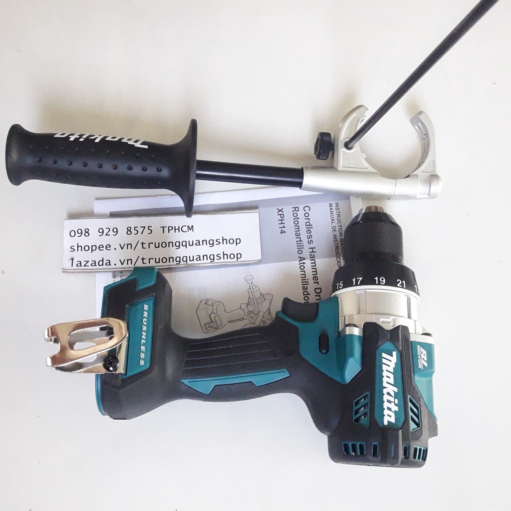 Máy khoan Makita xph14, không chổi than Brushless, hàng nhập Mỹ, 3 chức năng mã thân máy xph14