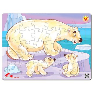 Tranh xếp hình phát triển trí tuệ cho bé tia sáng jigsaw puzzle 30 mảnh - gấu bắc cực - msp: 030-128