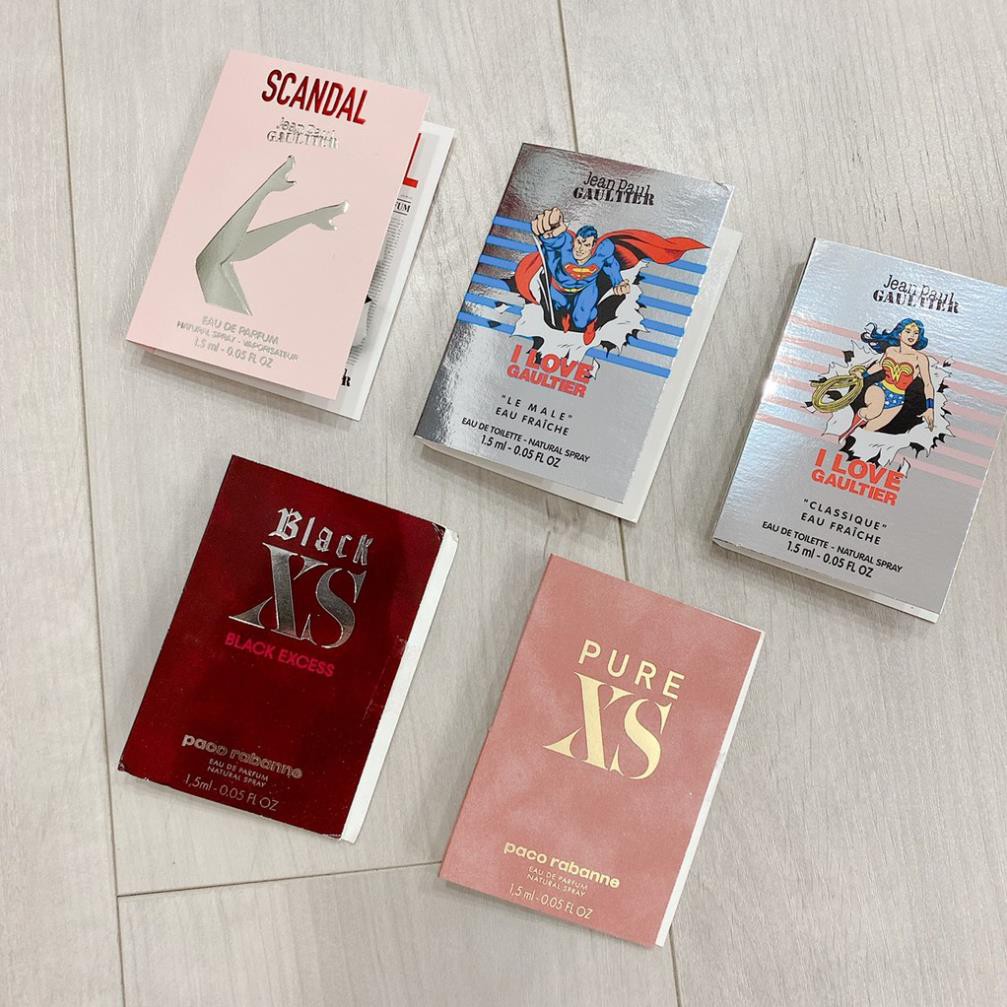 Vial Nước Hoa Mini Jean Paul Gaultier So Scandal - Paco Rabanne Pure XS Minisize 1.5ml