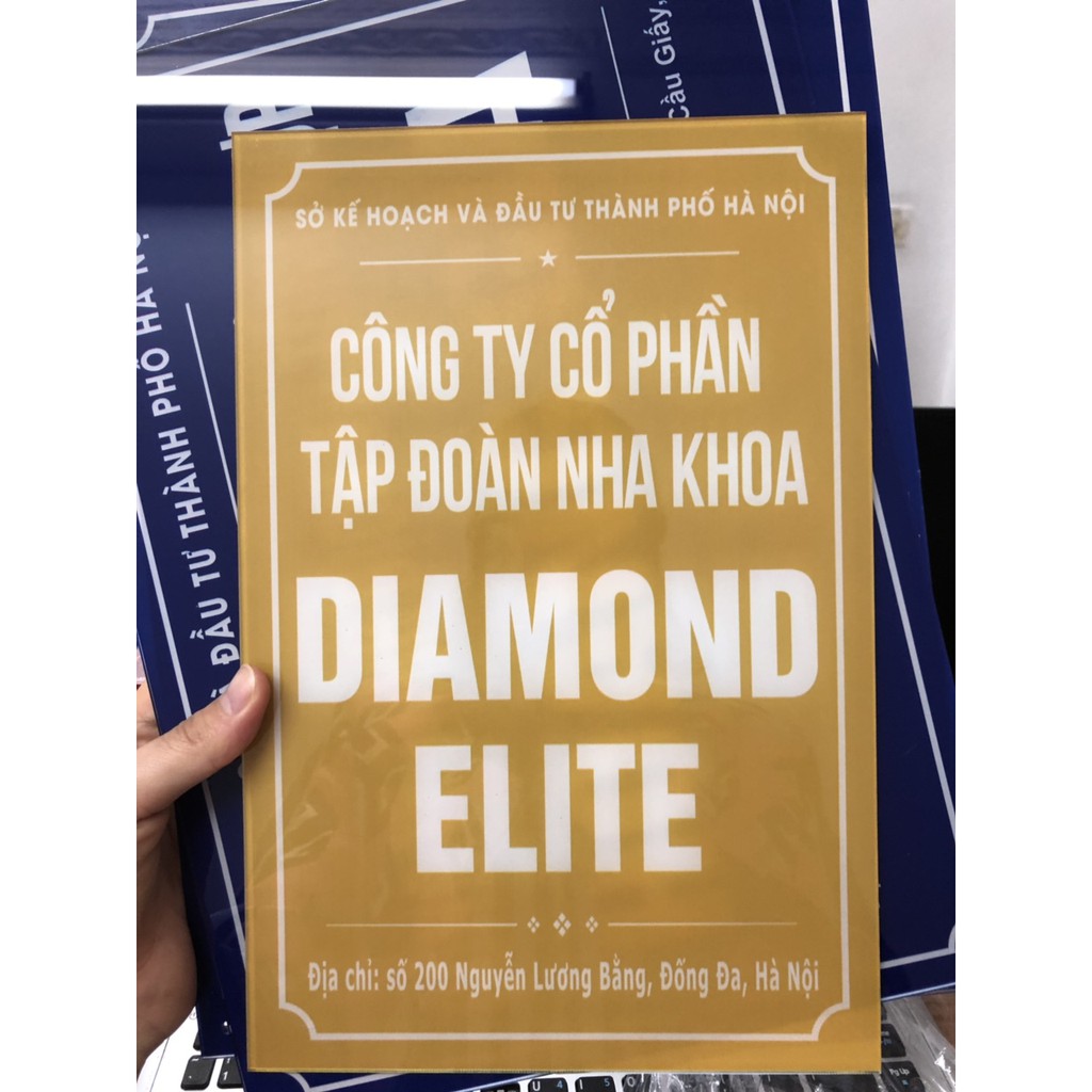 Biển Công ty Mica KT 20x 30cm