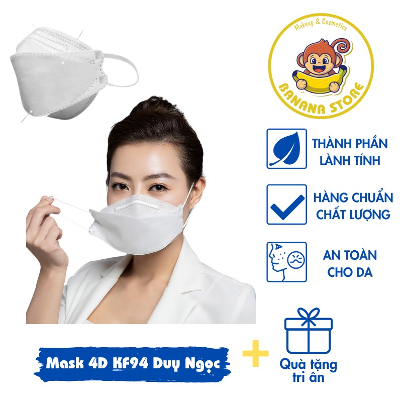 Khẩu trang 50 chiếc mask 4D KF94 tiêu chuẩn tốt BANANA | BigBuy360 - bigbuy360.vn