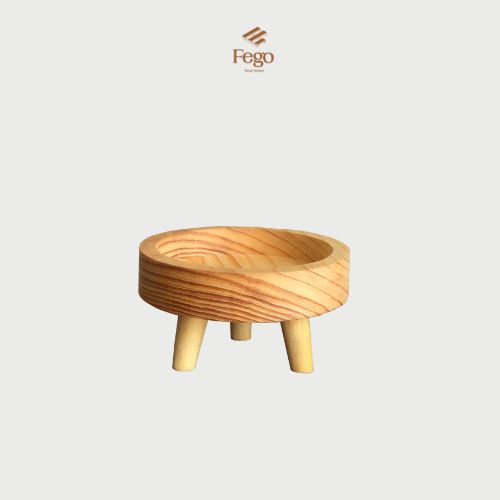 Đế gỗ lót ly, để cây cảnh, nến thơm cao cấp FEGO phong cách vintage để bàn trang trí văn phòng