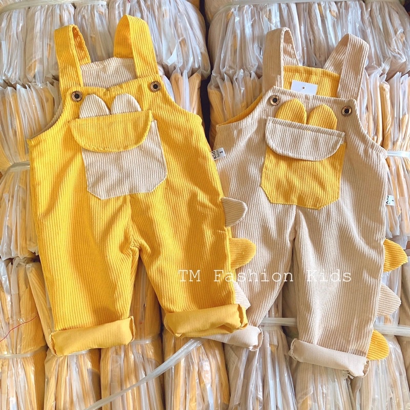 Quần yếm dài nhung tăm cho bé từ 8-16kg