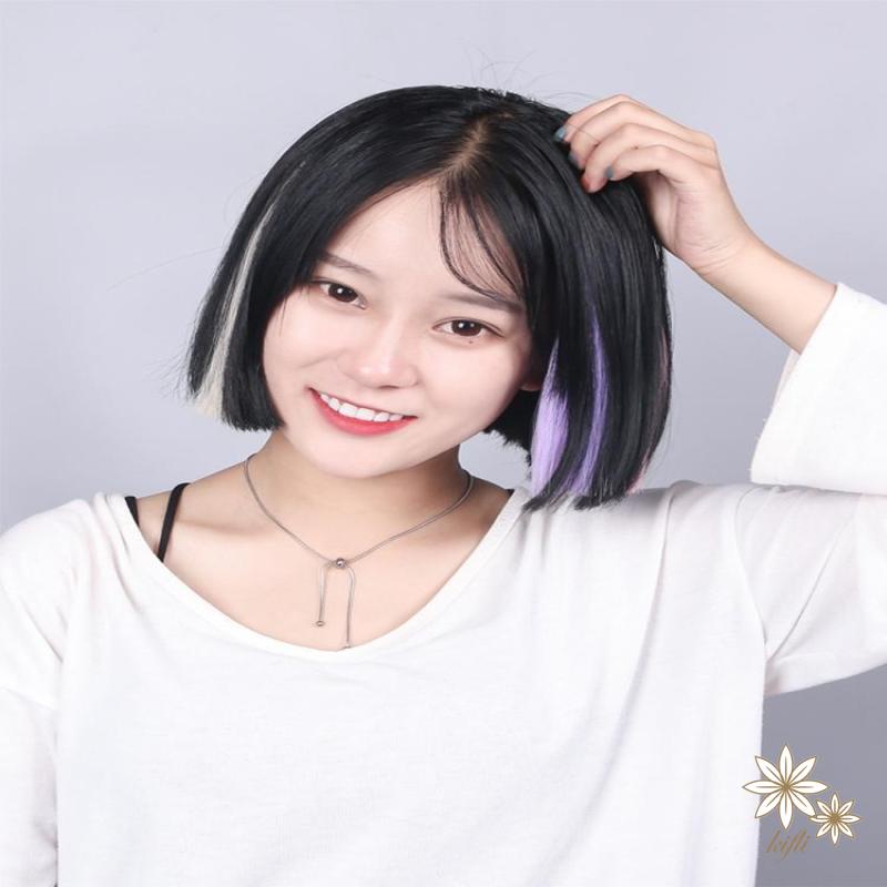 Tóc giả đẹp tóc kẹp dài thẳng light 60cm lọn nhiều màu phong cách Hàn Quốc